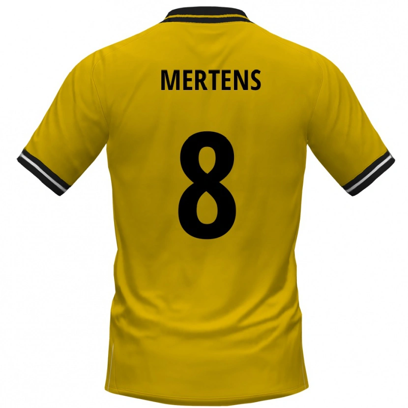 Danxen Criança Camisola Ben Mertens #8 Amarelo Preto Principal 2025/26 Camisa