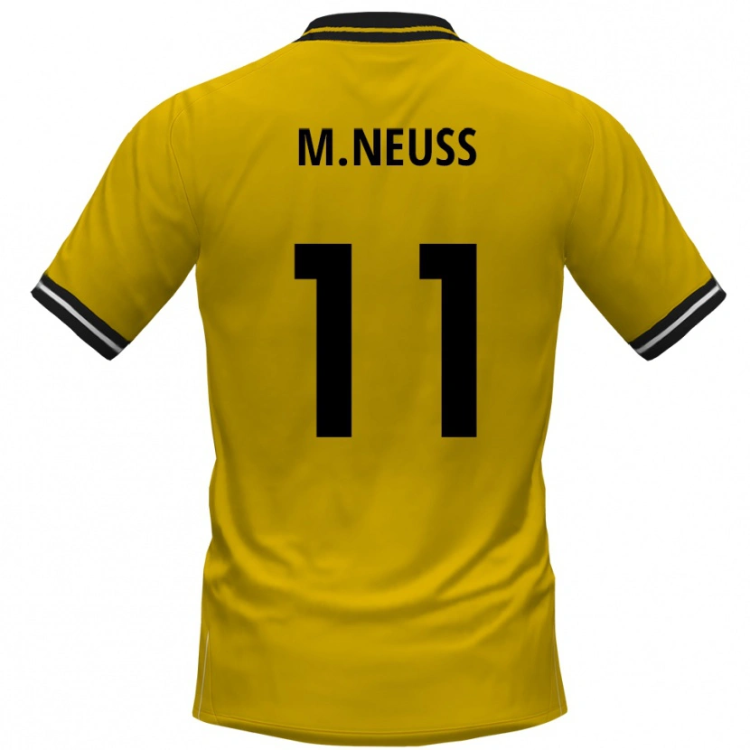 Danxen Criança Camisola Maximilian Neuss #11 Amarelo Preto Principal 2025/26 Camisa