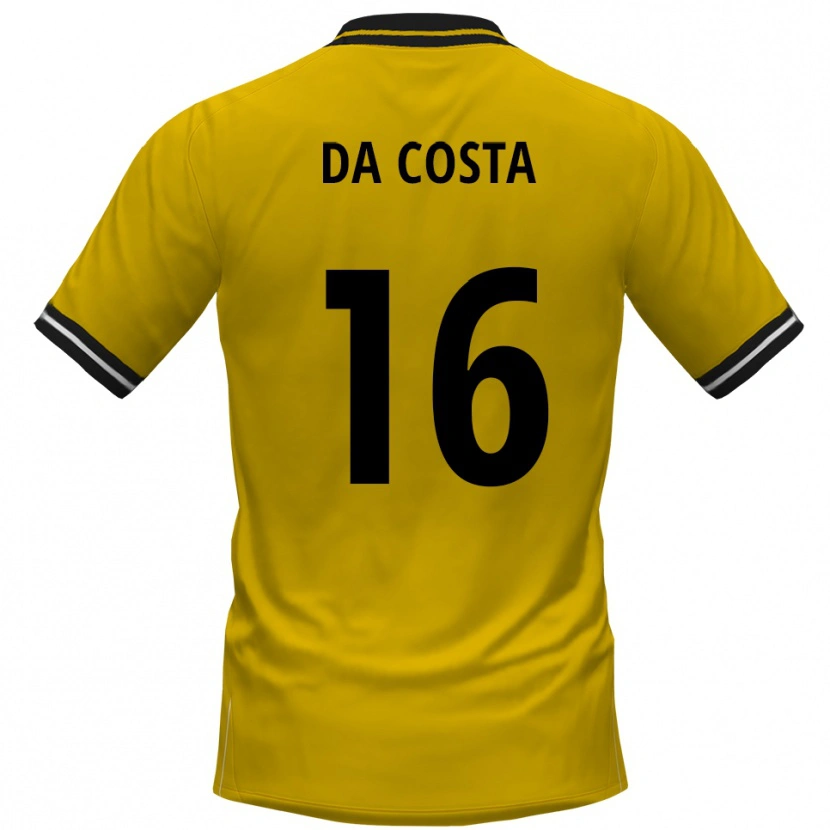 Danxen Criança Camisola Fabricio Sylva Da Costa #16 Amarelo Preto Principal 2025/26 Camisa