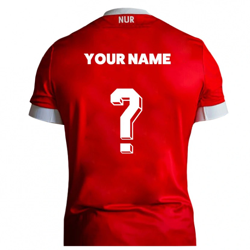 Danxen Criança Camisola Seu Nome #0 Vermelho Branco Principal 2025/26 Camisa