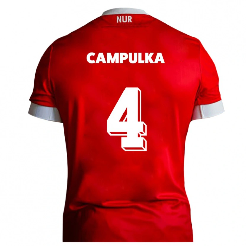 Danxen Criança Camisola Tim Campulka #4 Vermelho Branco Principal 2025/26 Camisa