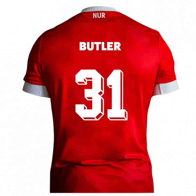 Danxen Criança Camisola Justin Butler #31 Vermelho Branco Principal 2025/26 Camisa