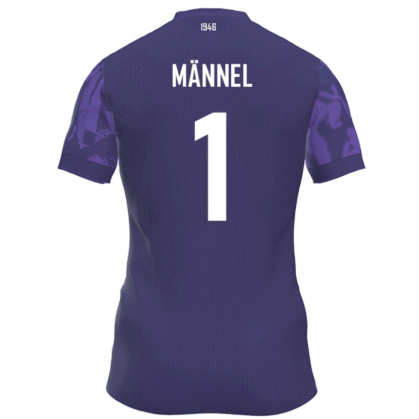 Danxen Criança Camisola Martin Männel #1 Roxo Branco Principal 2025/26 Camisa