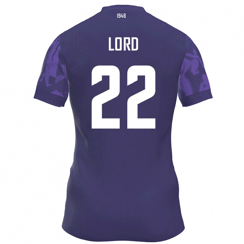 Danxen Criança Camisola Louis Lord #22 Roxo Branco Principal 2025/26 Camisa
