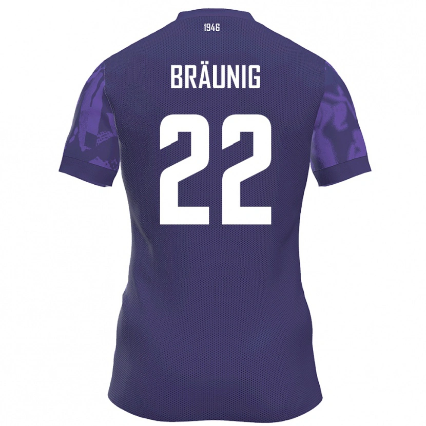 Danxen Criança Camisola Liam Bräunig #22 Roxo Branco Principal 2025/26 Camisa