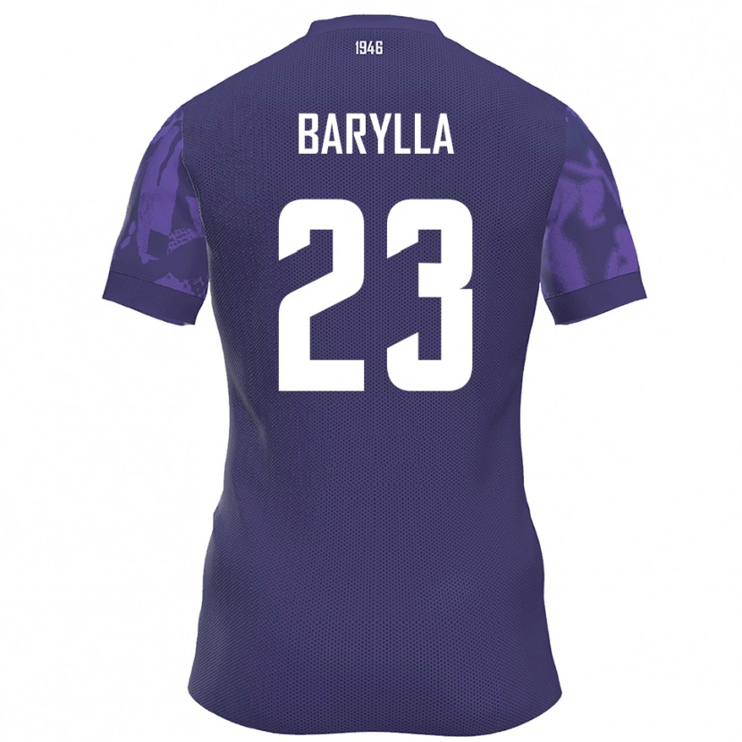 Danxen Criança Camisola Anthony Barylla #23 Roxo Branco Principal 2025/26 Camisa