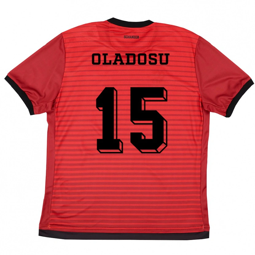 Danxen Criança Camisola Omotolani Oladosu #15 Vermelho Preto Principal 2025/26 Camisa