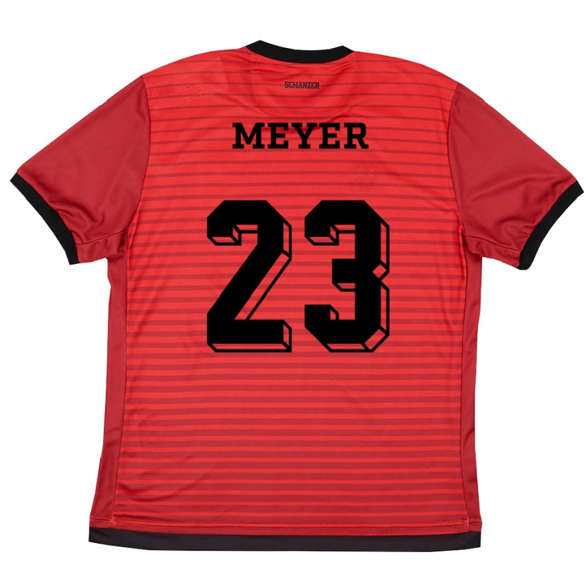 Danxen Criança Camisola Alexander Meyer #23 Vermelho Preto Principal 2025/26 Camisa