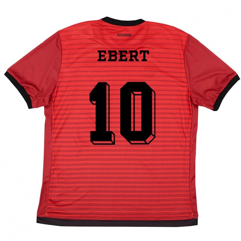 Danxen Criança Camisola Lisa Ebert #10 Vermelho Preto Principal 2025/26 Camisa