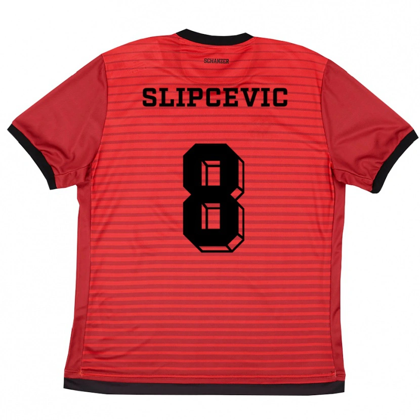 Danxen Criança Camisola Ivana Slipcevic #8 Vermelho Preto Principal 2025/26 Camisa
