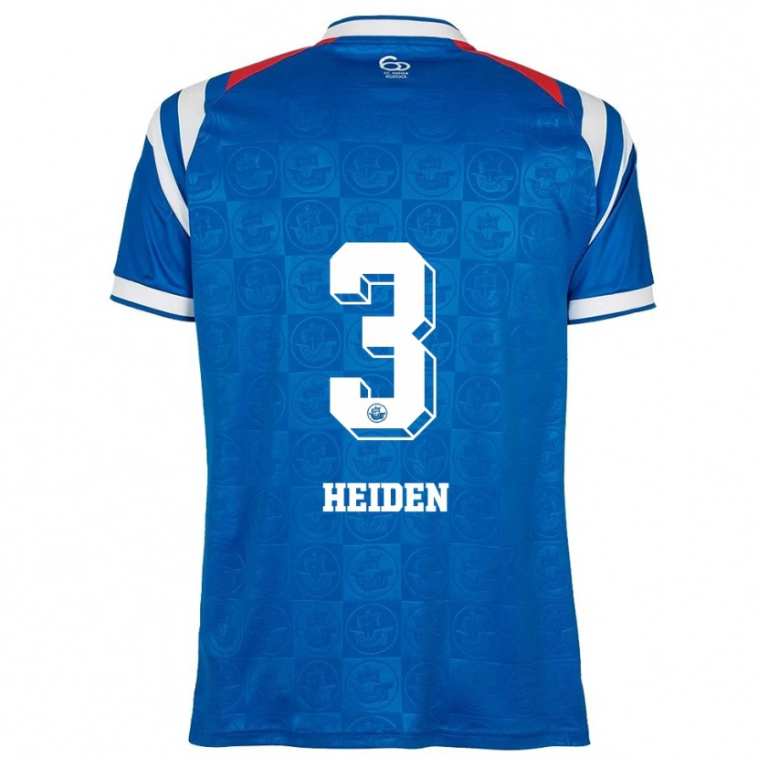 Danxen Criança Camisola Maximilian Heiden #3 Azul Branco Vermelho Principal 2025/26 Camisa