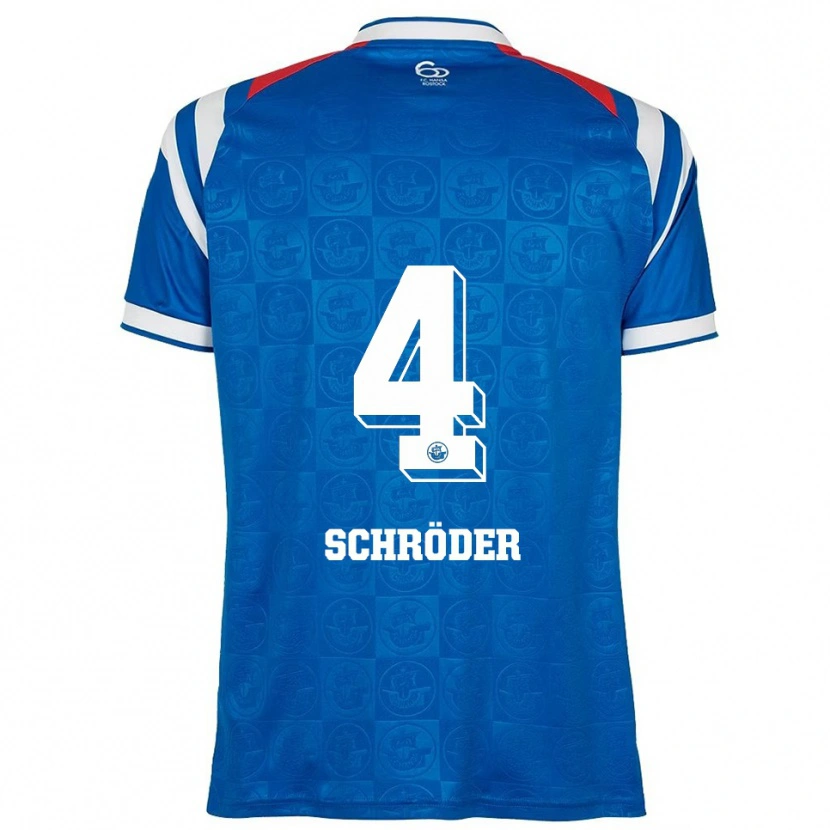 Danxen Criança Camisola Lisa Schröder #4 Azul Branco Vermelho Principal 2025/26 Camisa
