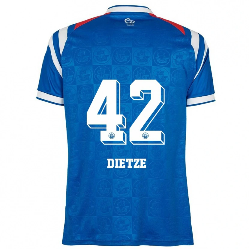 Danxen Criança Camisola Benno Dietze #42 Azul Branco Vermelho Principal 2025/26 Camisa