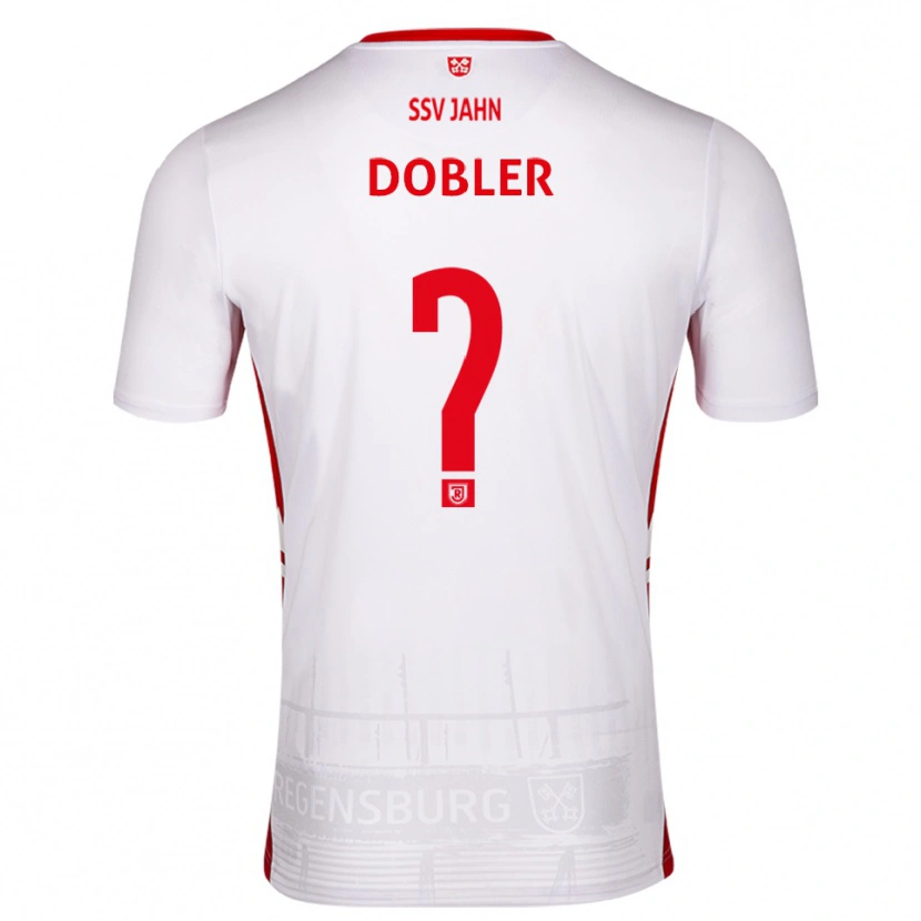 Danxen Criança Camisola Maximilian Dobler #0 Branco Vermelho Principal 2025/26 Camisa