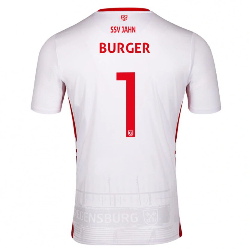 Danxen Criança Camisola Gabriel Burger #1 Branco Vermelho Principal 2025/26 Camisa