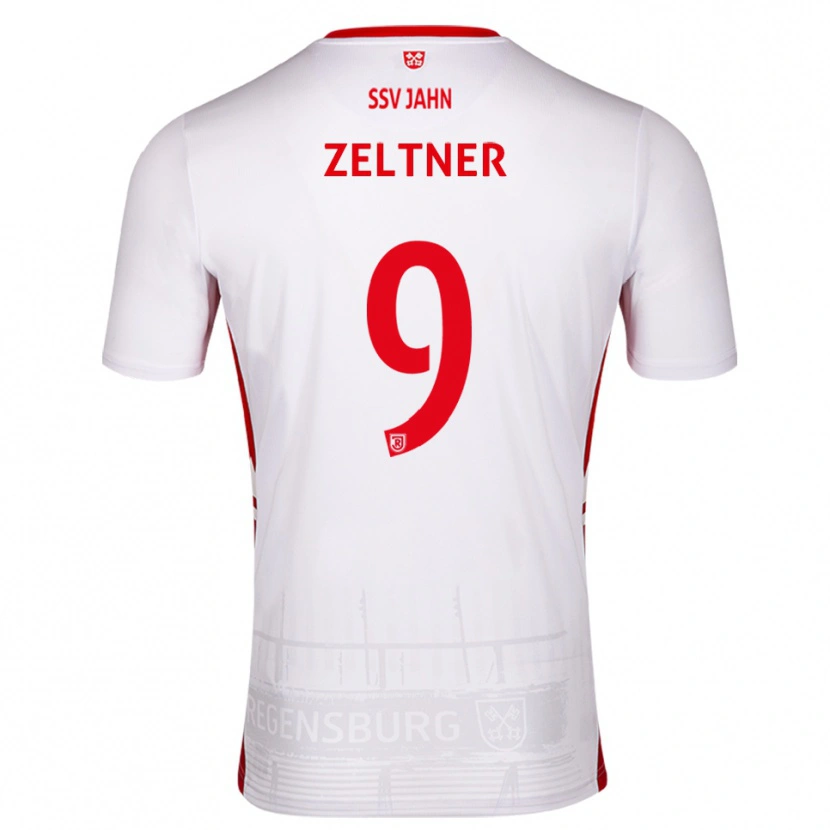 Danxen Criança Camisola Milan Zeltner #9 Branco Vermelho Principal 2025/26 Camisa