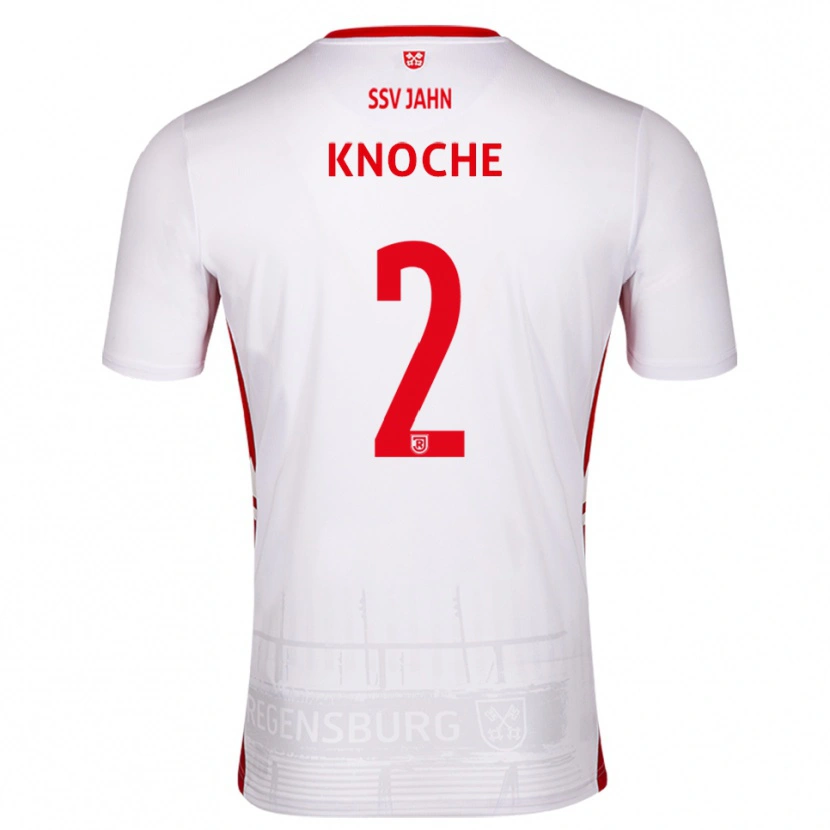 Danxen Criança Camisola Titus Knoche #2 Branco Vermelho Principal 2025/26 Camisa