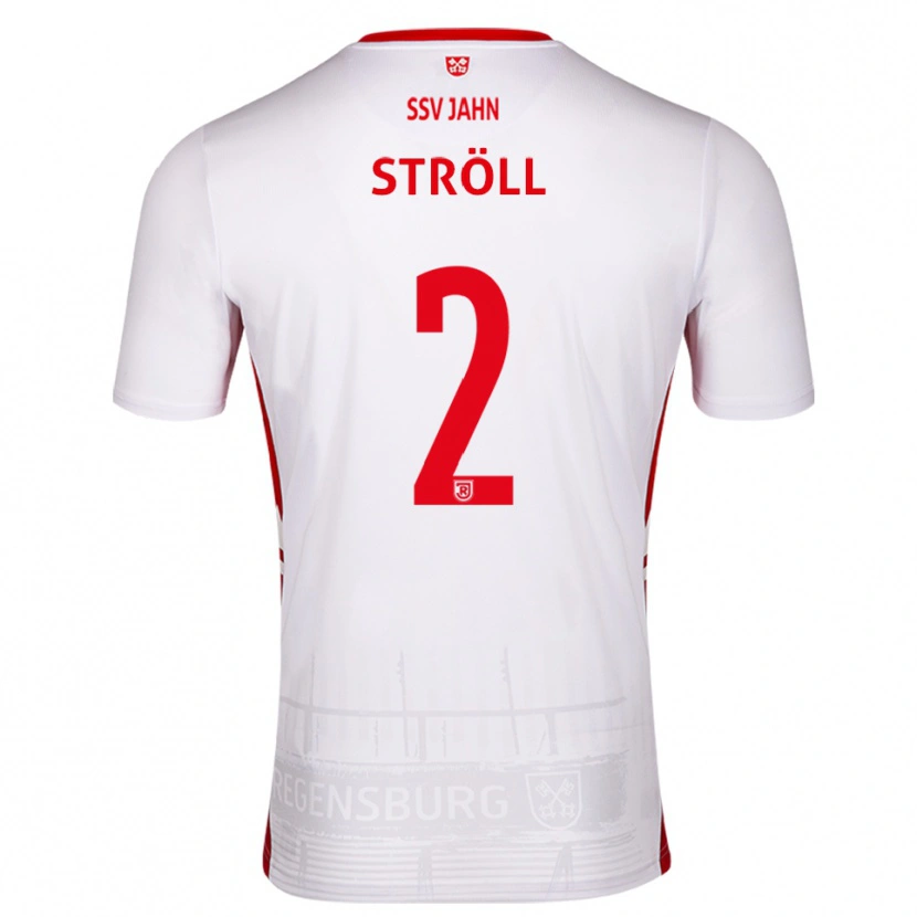 Danxen Criança Camisola Maurice Ströll #2 Branco Vermelho Principal 2025/26 Camisa