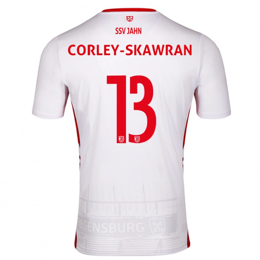 Danxen Criança Camisola Dorian Corley-Skawran #13 Branco Vermelho Principal 2025/26 Camisa
