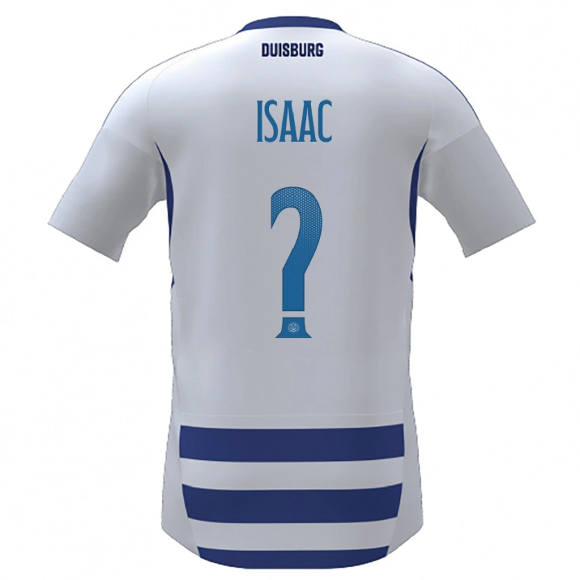 Danxen Criança Camisola Chris Isaac #0 Branco Azul Principal 2025/26 Camisa