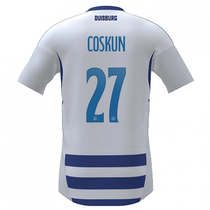 Danxen Criança Camisola Can Coskun #27 Branco Azul Principal 2025/26 Camisa