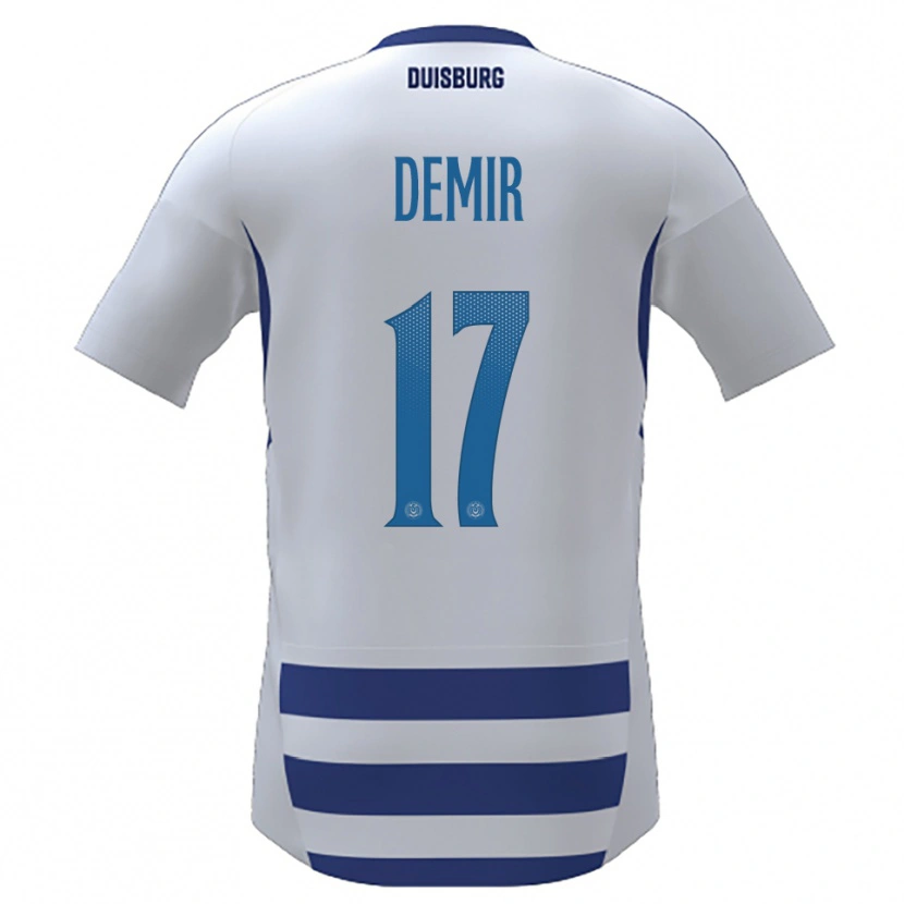 Danxen Criança Camisola Yagmur Demir #17 Branco Azul Principal 2025/26 Camisa