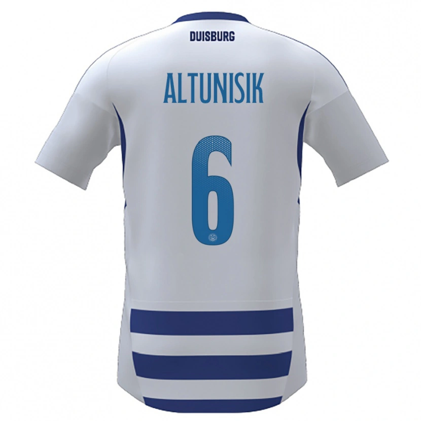 Danxen Criança Camisola Kerim Altunisik #6 Branco Azul Principal 2025/26 Camisa