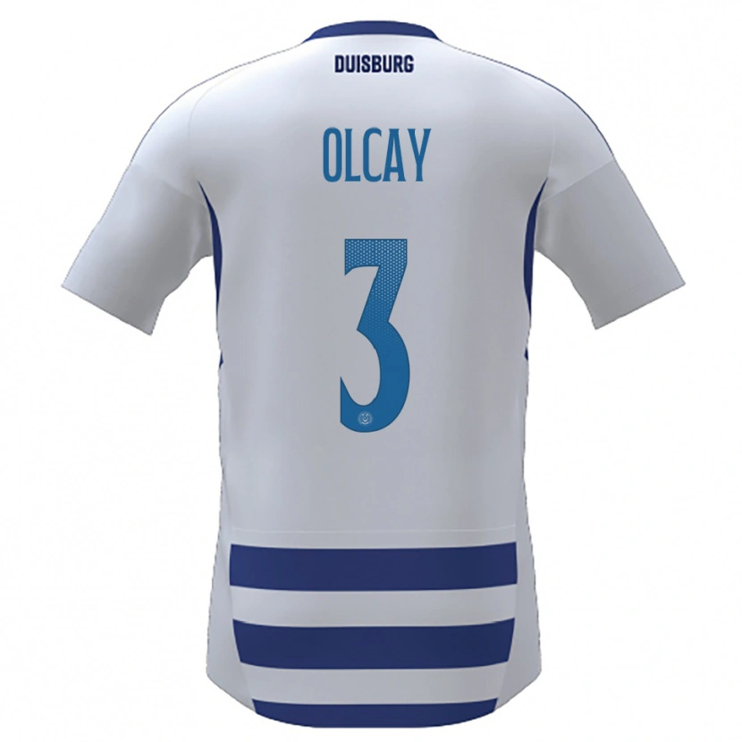 Danxen Criança Camisola Kadir Olcay #3 Branco Azul Principal 2025/26 Camisa