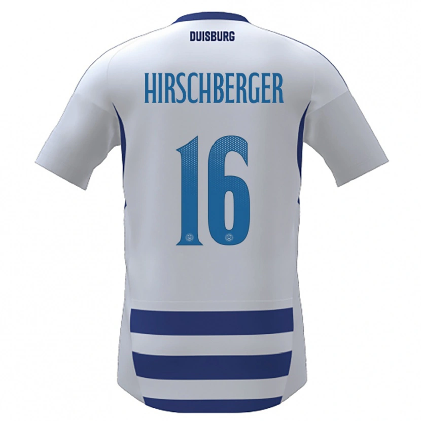 Danxen Criança Camisola Isabell Hirschberger #16 Branco Azul Principal 2025/26 Camisa