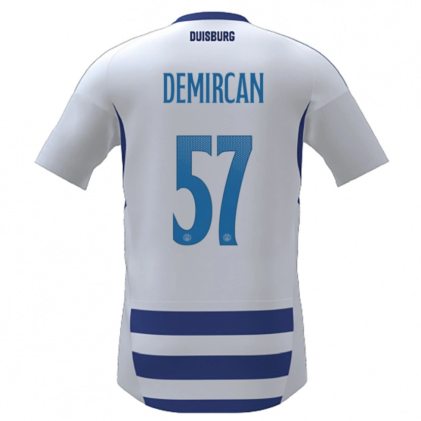 Danxen Criança Camisola Zarife Demircan #57 Branco Azul Principal 2025/26 Camisa