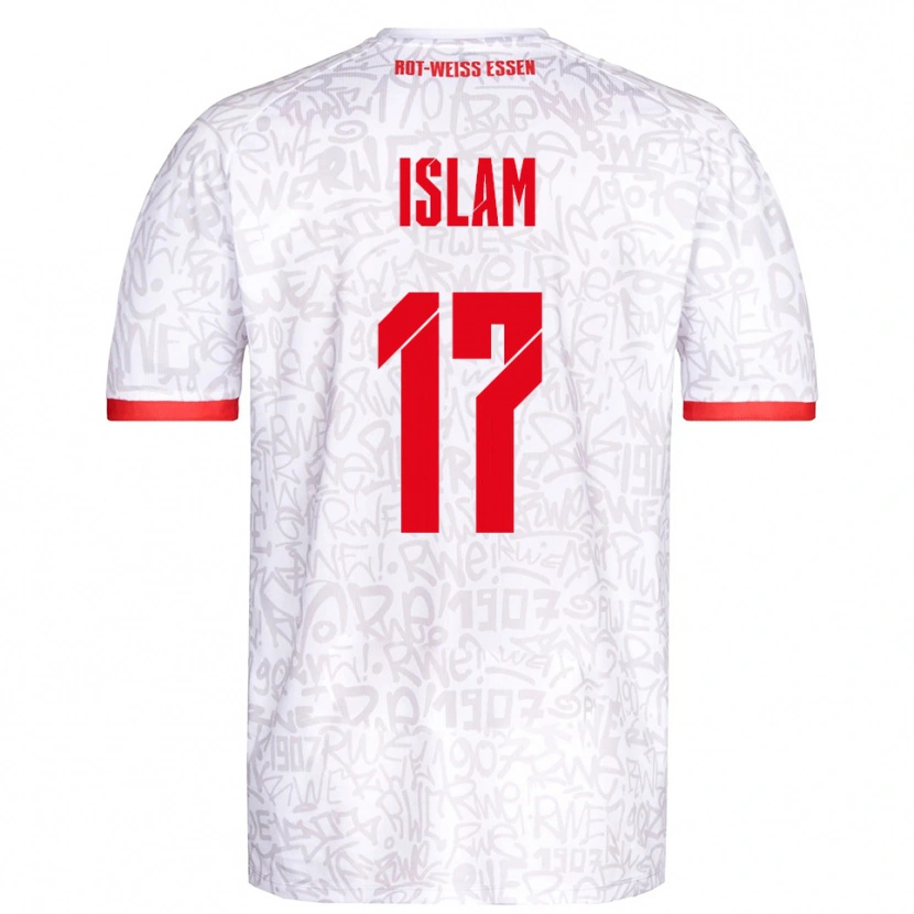 Danxen Criança Camisola Arda Islam #17 Branco Vermelho Principal 2025/26 Camisa