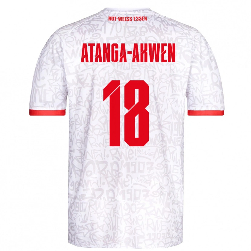 Danxen Criança Camisola Randy-Tamufor Atanga-Akwen #18 Branco Vermelho Principal 2025/26 Camisa