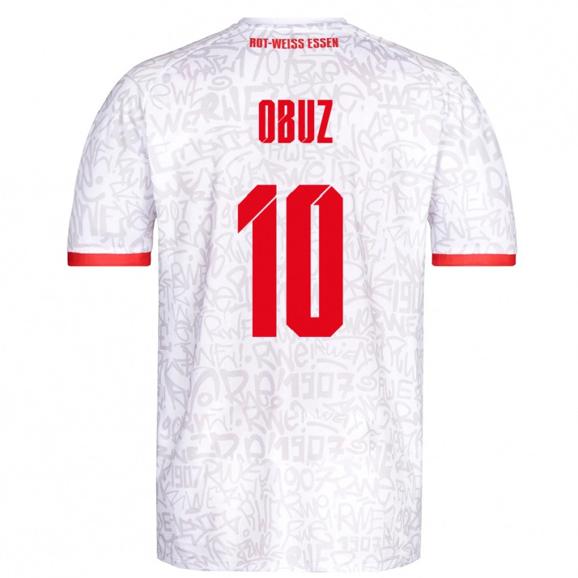 Danxen Criança Camisola Marvin Obuz #10 Branco Vermelho Principal 2025/26 Camisa
