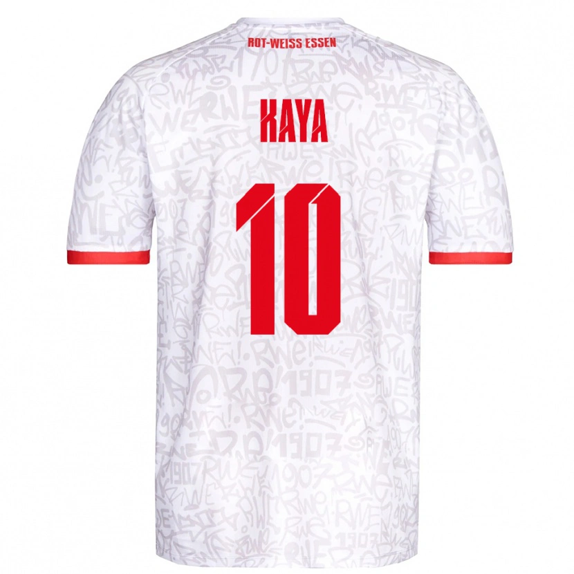 Danxen Criança Camisola Kamil Kaya #10 Branco Vermelho Principal 2025/26 Camisa