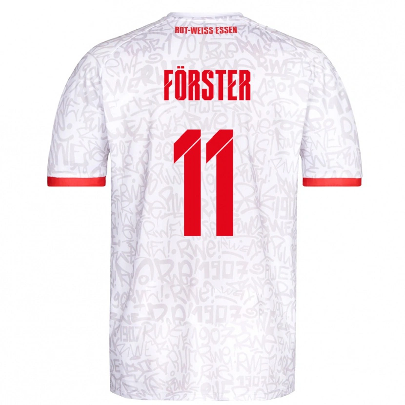 Danxen Criança Camisola Luis Förster #11 Branco Vermelho Principal 2025/26 Camisa
