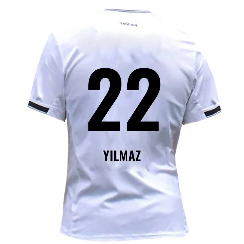 Danxen Criança Camisola Furkan Yilmaz #22 Branco Vermelho Principal 2025/26 Camisa