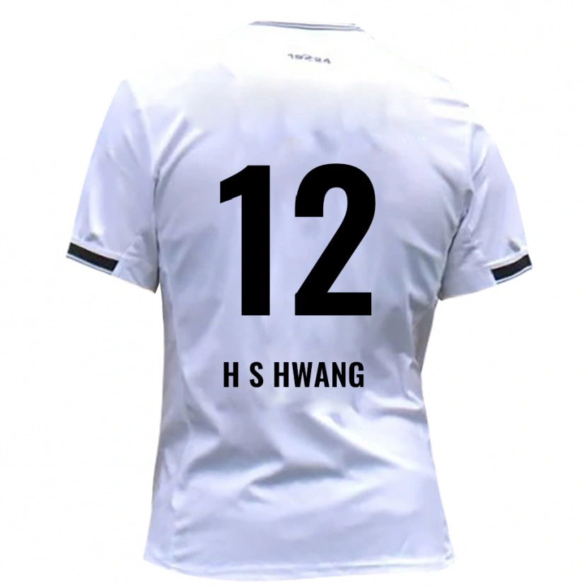 Danxen Criança Camisola Seung-Ho Hwang #12 Branco Vermelho Principal 2025/26 Camisa