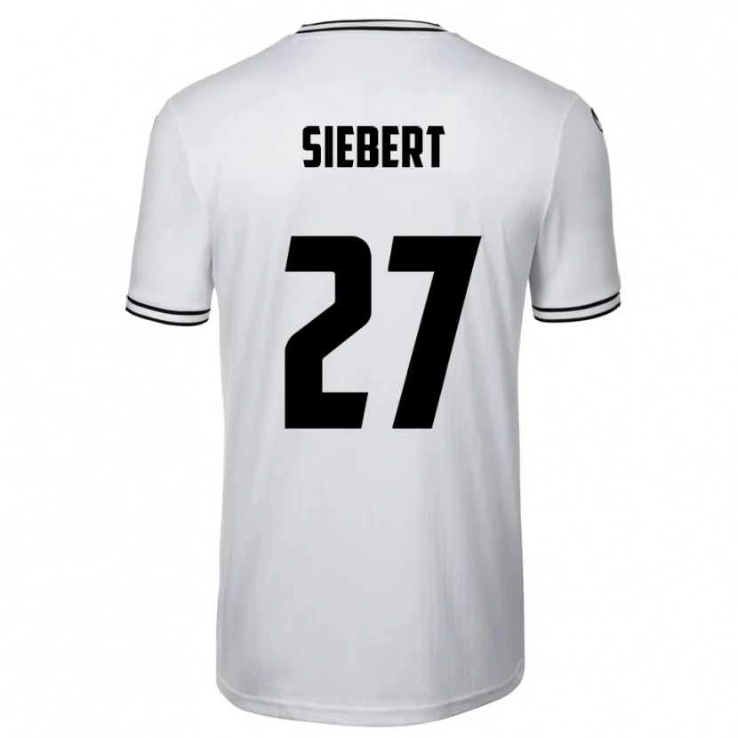 Danxen Criança Camisola Marcel Siebert #27 Branco Preto Principal 2025/26 Camisa