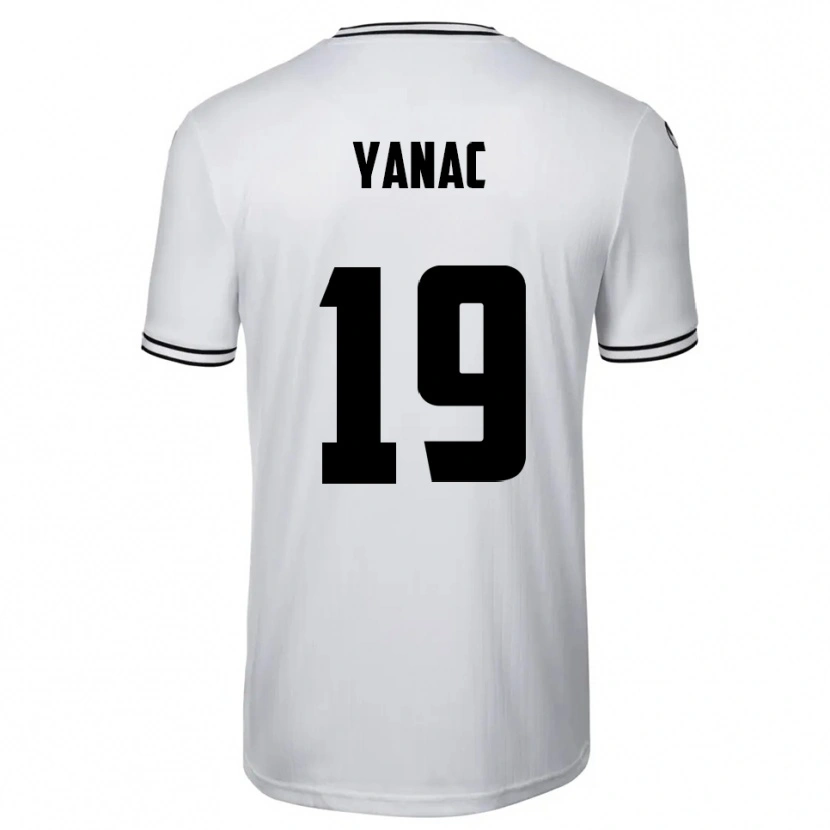 Danxen Criança Camisola Kaan Yanac #19 Branco Preto Principal 2025/26 Camisa