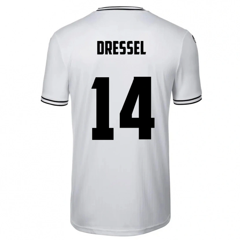 Danxen Criança Camisola Dennis Dressel #14 Branco Preto Principal 2025/26 Camisa