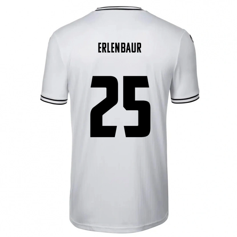 Danxen Criança Camisola Johannes Erlenbaur #25 Branco Preto Principal 2025/26 Camisa