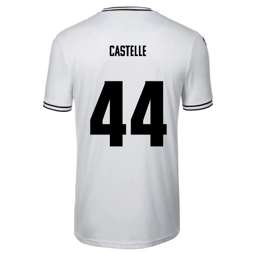 Danxen Criança Camisola Niklas Castelle #44 Branco Preto Principal 2025/26 Camisa