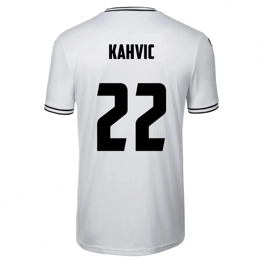 Danxen Criança Camisola Aleksandar Kahvic #22 Branco Preto Principal 2025/26 Camisa