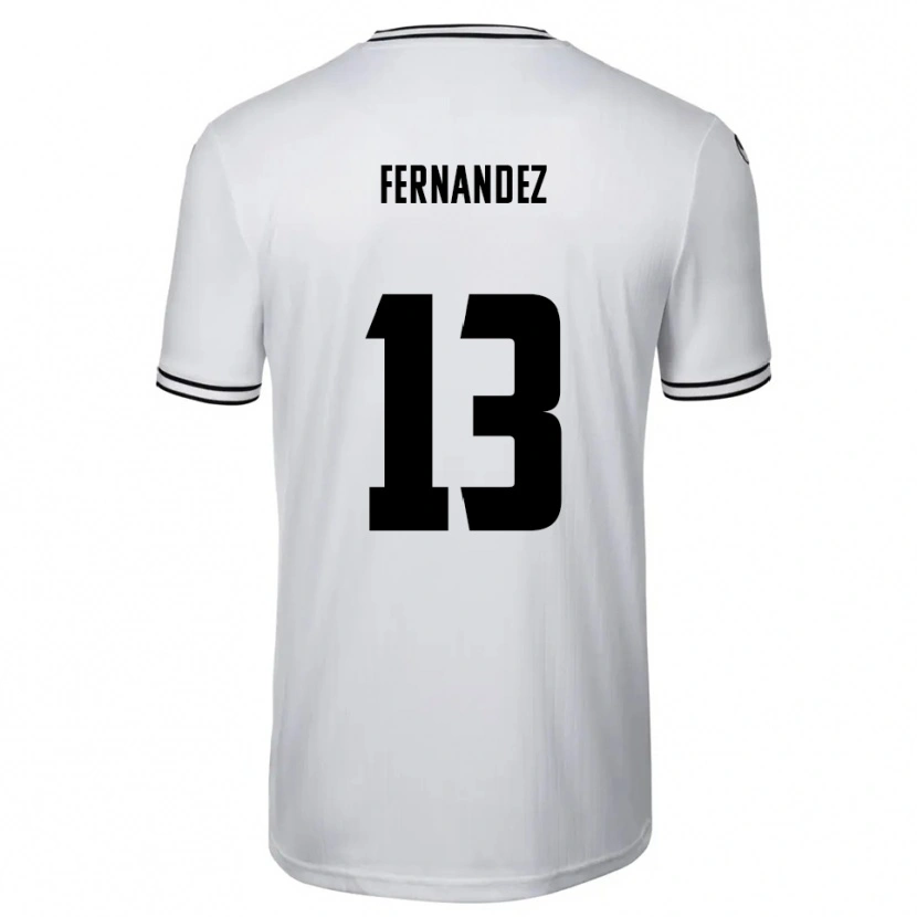 Danxen Criança Camisola Luis Fernandez #13 Branco Preto Principal 2025/26 Camisa