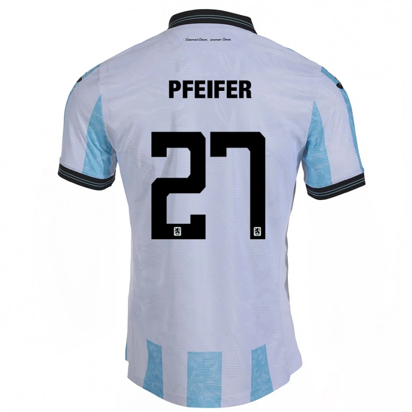 Danxen Criança Camisola Manuel Pfeifer #27 Branco Azul Celeste Principal 2025/26 Camisa