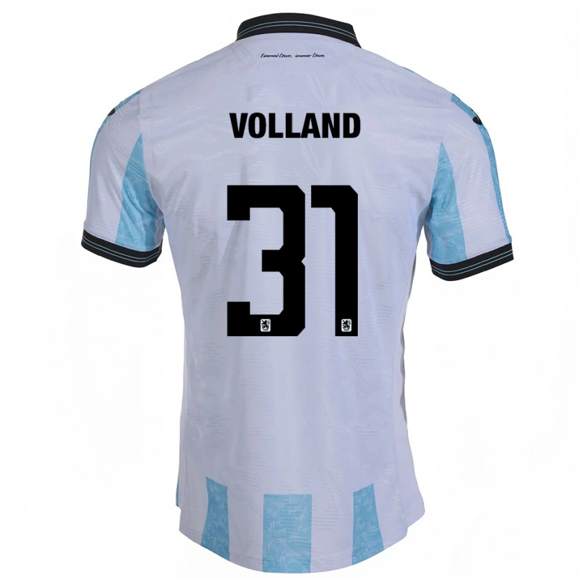 Danxen Criança Camisola Kevin Volland #31 Branco Azul Celeste Principal 2025/26 Camisa