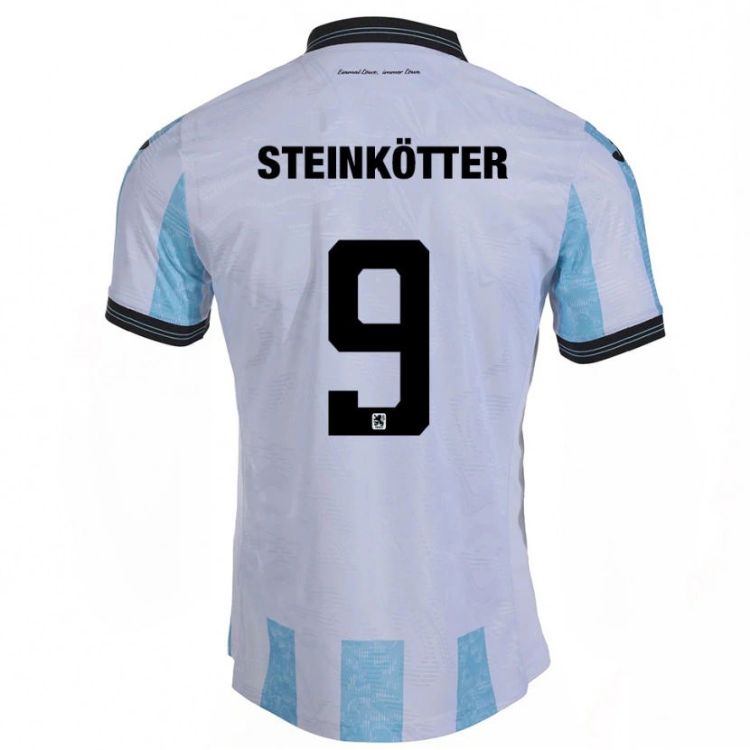 Danxen Criança Camisola Justin Steinkötter #9 Branco Azul Celeste Principal 2025/26 Camisa