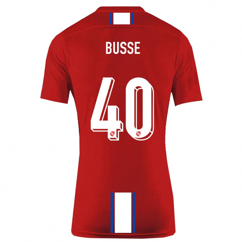 Danxen Criança Camisola Jonah Busse #40 Vermelho Branco Principal 2025/26 Camisa