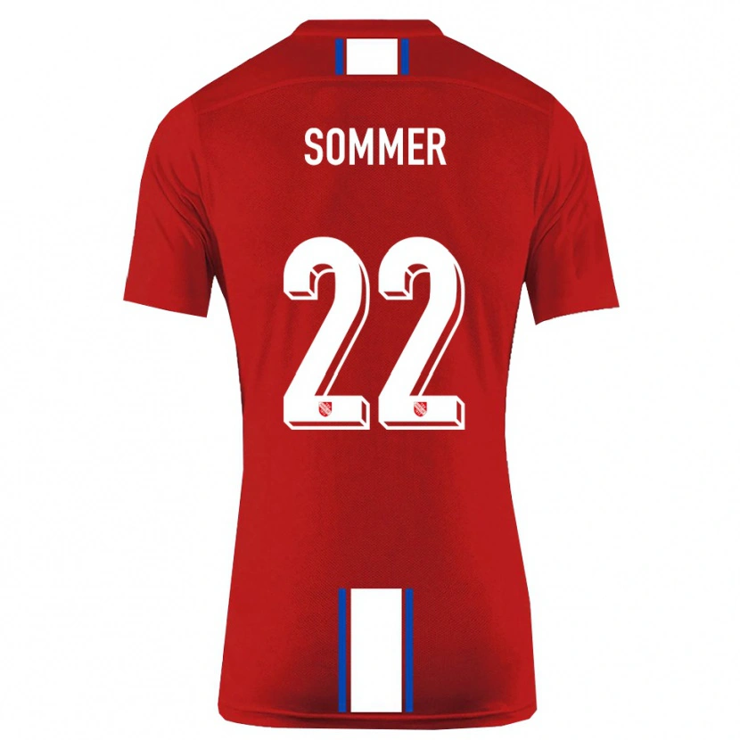 Danxen Criança Camisola Leon Sommer #22 Vermelho Branco Principal 2025/26 Camisa