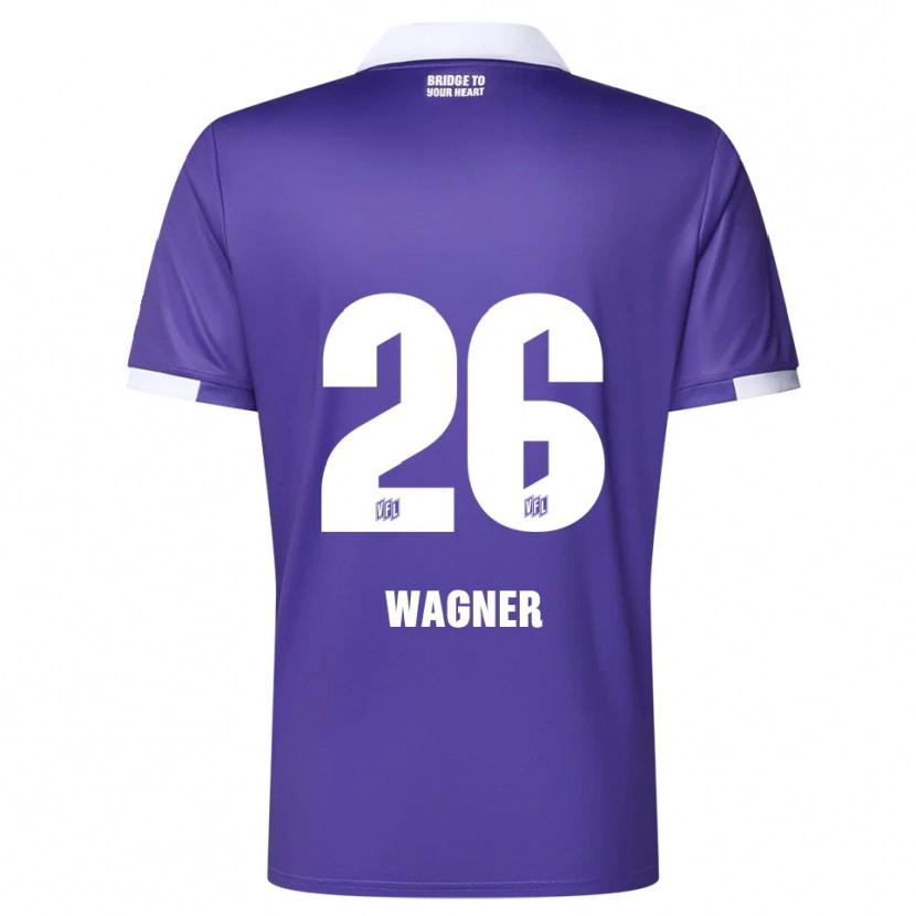 Danxen Criança Camisola Fridolin Wagner #26 Roxo Branco Principal 2025/26 Camisa